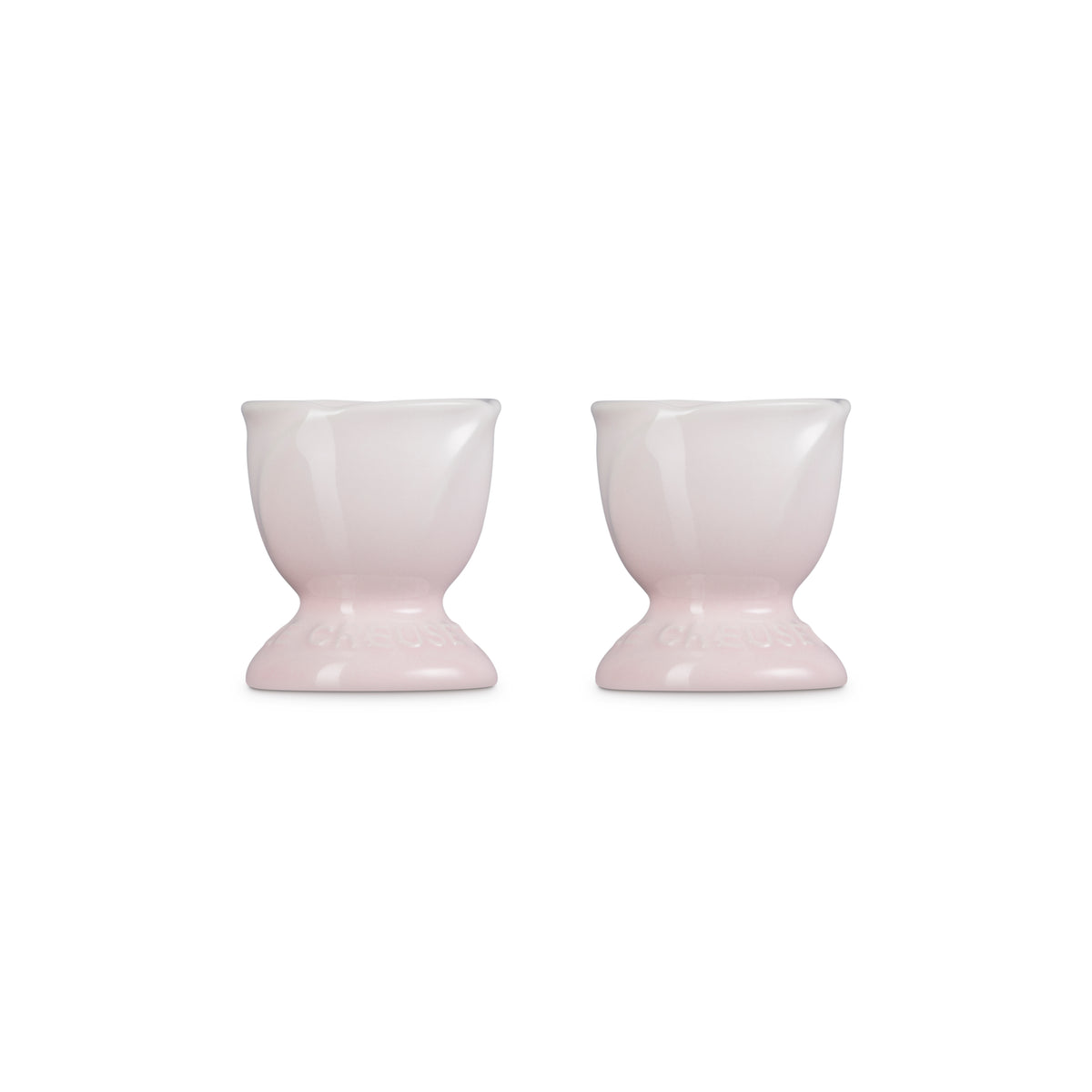 Le Creuset Egg Cup set of 2 in Shell Pink, durable stoneware, from Keans Claremorris La Jardin collection