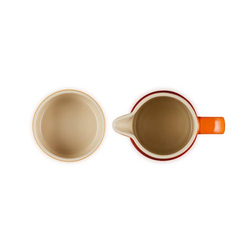 Le Creuset 300ml Milk Jug and 20ml Sugar Set in Volcanic Orange – Stylish Kitchenware at Keans Claremorris
