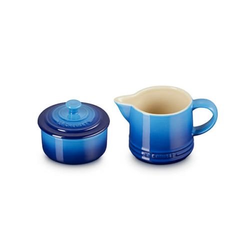 Le Creuset 300ml Azure Milk Jug and 20ml Sugar Pot Set - Stylish Kitchenware | Keans Claremorris