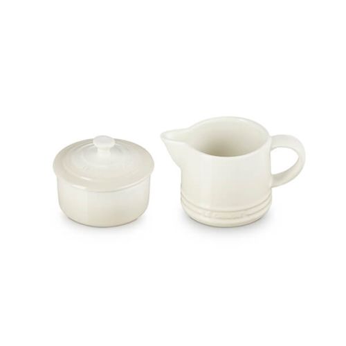 Le Creuset 300ml Milk Jug and 20ml Sugar Set in Meringue - Stylish Kitchenware at Keans Claremorris