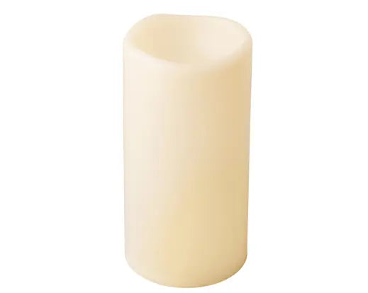 LED Candle Plastic Fire Flame Effect BO OUTDOOR, Cream/Warm White D.12.5cm x H.25cm - Image 2