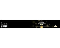 LED Candle Plastic Fire Flame Effect BO OUTDOOR, Cream/Warm White D.12.5cm x H.30.5cm