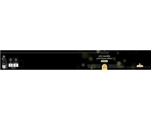 Outdoor LED Candle – Fire Flame Effect, Warm White 20cm - Image 3