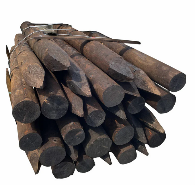 8Ft Nsai Approved Strainer Post  7"- 8", Brown Keans Claremorris