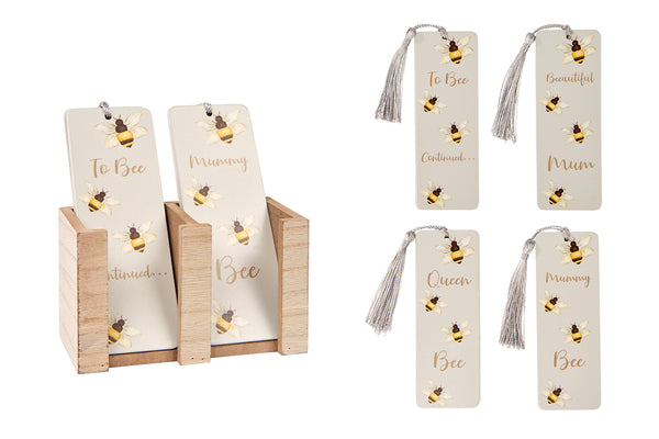 Bee Bookmark with 4 assorted designs including Queen Bee and Mummy Bee, perfect gift from Keans Claremorris.