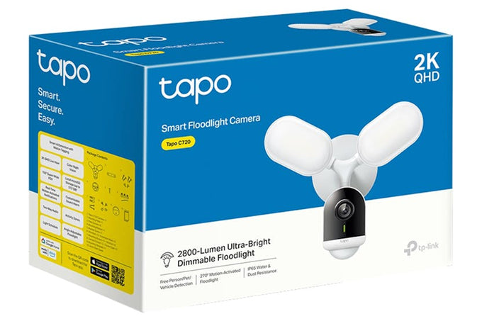 TP-Link Tapo C720 Smart Floodlight Camera with motion detection and night vision – available at Keans Claremorris
