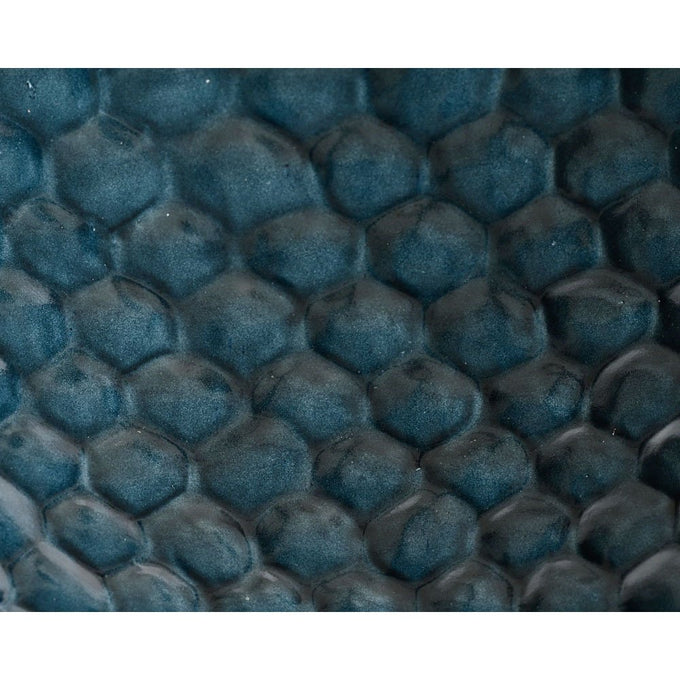 Honeycomb polystone planter in 3 assorted colors, indoor/outdoor use – available at Keans Claremorris