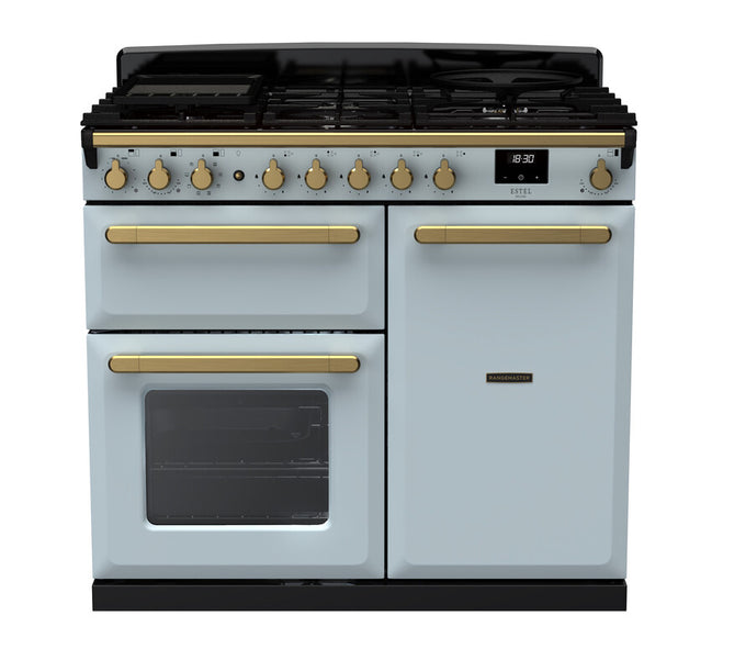 Rangemaster Dual Fuel Estel Deluxe 100cm Antique Brass Trim - Image 5