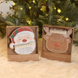 Santa Magical Feast Keepsake ''Measure Me'' Hanger Gift Boxed 2 asstd 11.5x10cm