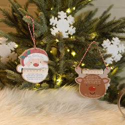 Santa Magical Feast Keepsake ''Measure Me'' Hanger Gift Boxed 2 asstd 11.5x10cm