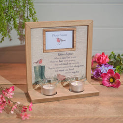 Robins Appear When Loved Ones Are Near Wood Framed Double Te 22x9x23.5cm