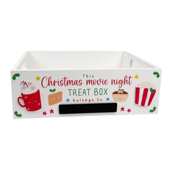 Festive Fun Movie Night Wood Treat Box 30x10x24cm - Image 2