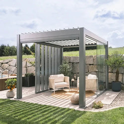 Biohort Pergola Metallic Quartz Grey Frame