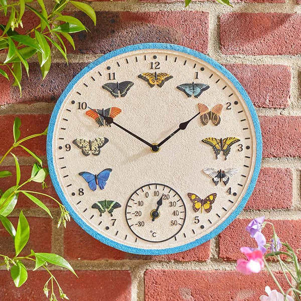 12in Papillons Wall Clock