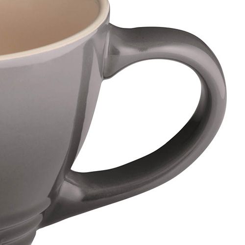 Le Creuset Stoneware Grand Mug 400ml Flint color, durable ceramic, perfect for hot drinks – available at Keans Claremorris.