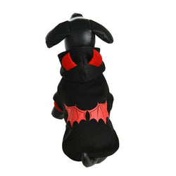 Black Devil Hoodie dog costume with horns and tail, perfect for pets | Keans Claremorris