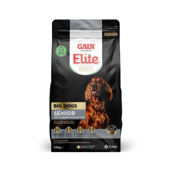 GAIN Big Dog Food Senior 12Kg for overweight older dogs, supports joints, digestion, weight control, and strong bones –