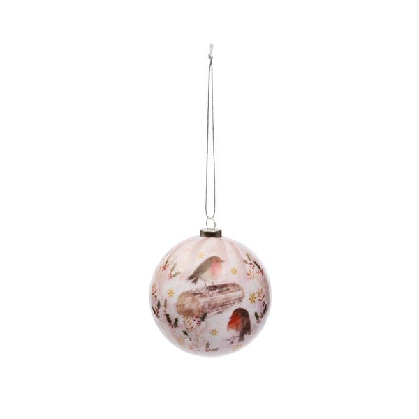 12cm Vintage Baubles - Robin  2 Assorted
