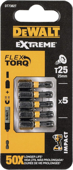 DeWalt Impact Torsion Bits TX25 x 25mm (Pack 5)