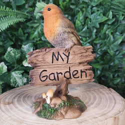 My Garden Sign Robin F - 15.5cm