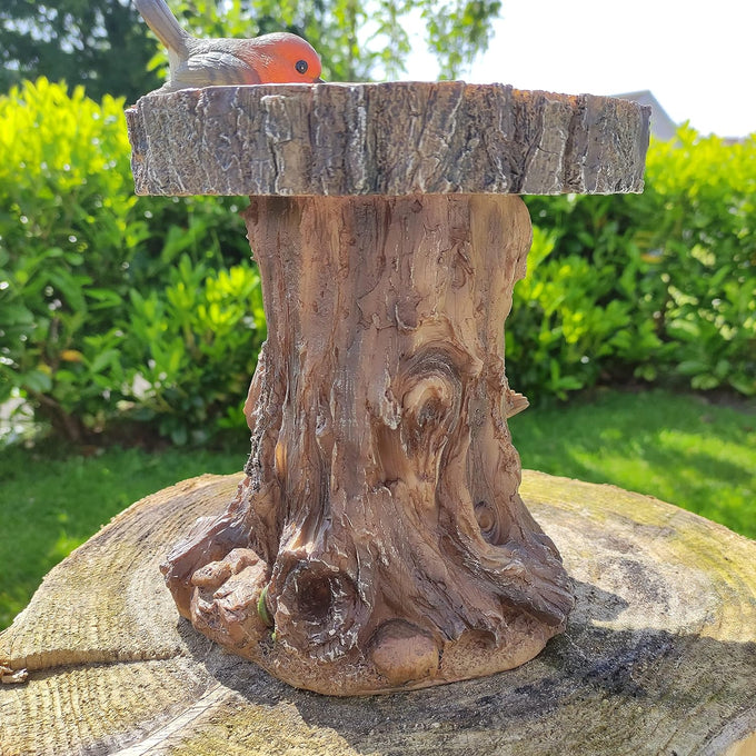 Bird Feeder BC Treetrunk Feeder with natural wood design, durable construction – available at Keans Claremorris.