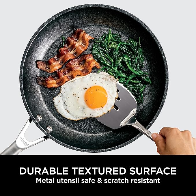Ninja ZEROSTICK 3-piece nonstick pan set, durable cookware for easy cooking, available at Keans Claremorris.