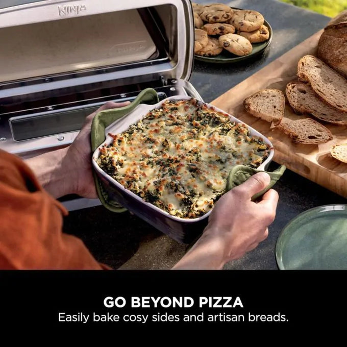 Ninja MO201UK Artisan Electric Outdoor Pizza Oven & Air Fryer in stainless steel - Keans Claremorris