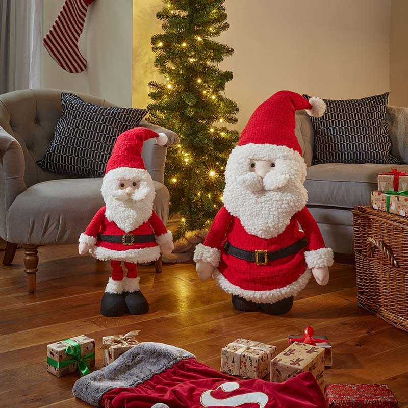 Festive Santa Extendable XL Plush Christmas Figure - Image 3