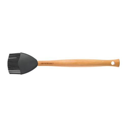 Le Creuset Flint Basting Brush with heat-resistant silicone bristles, removable head, safe for non-stick cookware – Keans