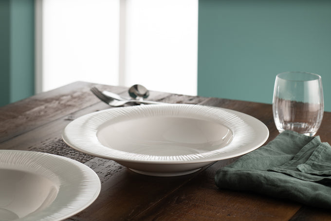 Belleek Living Erne Gourmet Dish Set of 2 elegant white ceramic dishes, perfect for serving, available at Keans Claremorris.