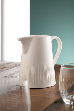 Belleek Living Erne Pitcher - elegant ceramic pitcher, white finish, perfect for serving drinks | Keans Claremorris