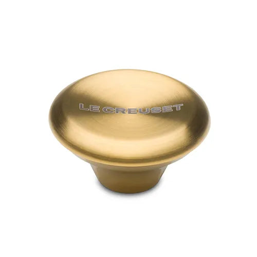 Le Creuset 57mm Light Gold Stainless Steel Knob, oven-safe, ergonomic grip for cast iron cookware – Keans Claremorris