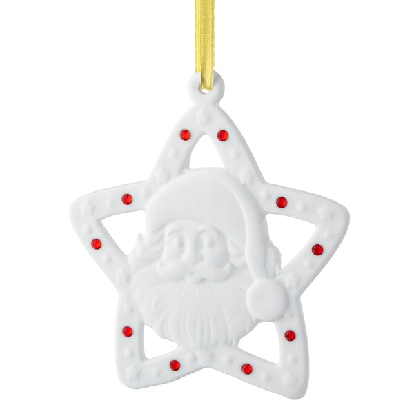 Belleek Santa Star Barnardos Ornament
