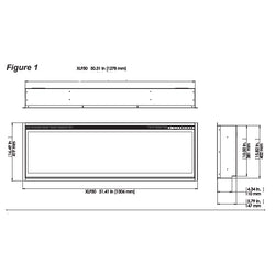 Dimplex 50" Ignite Frameless Electric Fireplace with realistic flames, sleek design – available at Keans Claremorris.