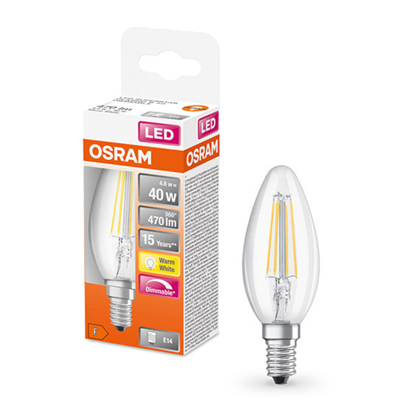 Osram Clear Warm White Dimmable 4.5W 40W E14 - Image 1