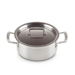 Le Creuset 3-ply Stainless Steel 20cm Shallow Casserole
