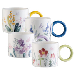Wildflower Mugs Set of 4