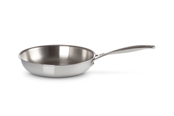 Le Creuset 24cm Signature Steel Deep Frypan, 3-ply stainless steel, even heat, dishwasher safe – Keans Claremorris