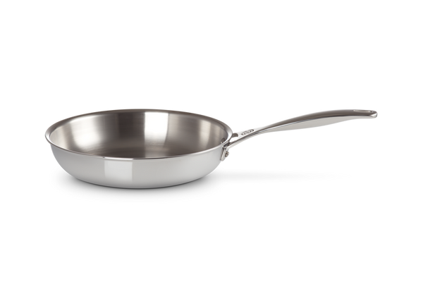 Le Creuset 24cm Signature Steel Deep Frypan, 3-ply stainless steel, even heat, dishwasher safe – Keans Claremorris