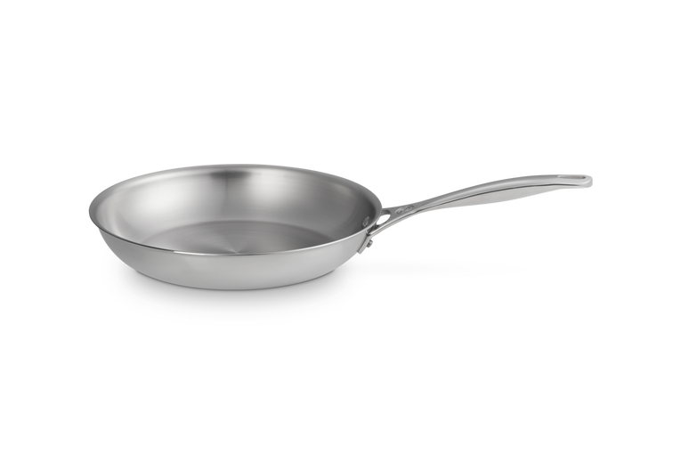 Le Creuset 20cm Signature uncoated stainless steel frypan with 3-ply heat distribution, ideal for all cooktops – Keans