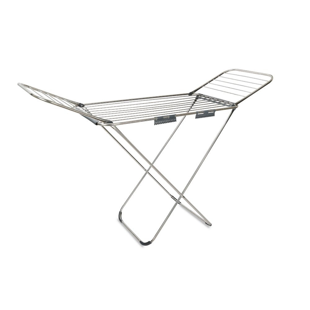 LaundryWORX Classic Airer 18m white drying rack, foldable carbon steel, indoor/outdoor use, available at Keans Claremorris