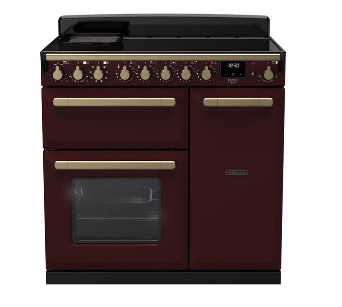 Rangemaster Induction Estel Deluxe 90cm Antique Brass Trim - Image 4