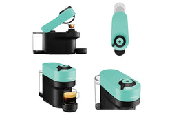 Nespresso Vertuo Pop Coffee Machine XN920440 in Aqua Mint, compact design, available at Keans Claremorris