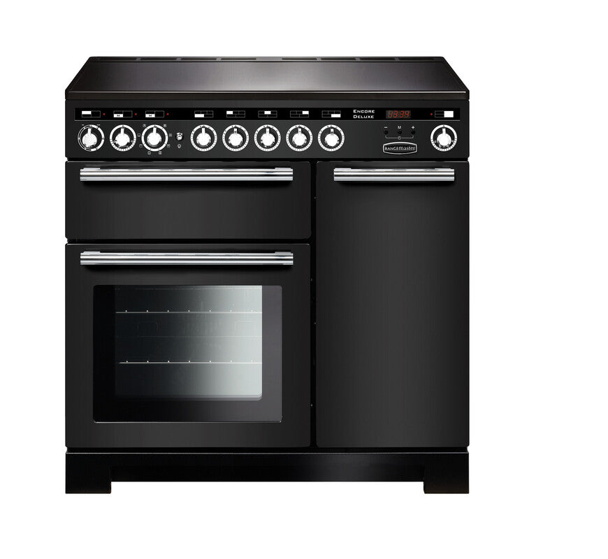 Rangemaster Encore Deluxe 90 Induction Range Cooker with oven and hob, available at Keans Claremorris.