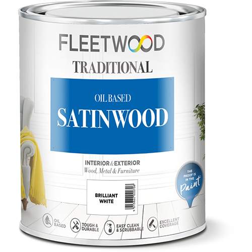 Fleetwood Hi Opacity Satinwood Brilliant White 5ltr