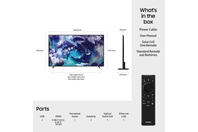 Samsung 75" Neo QLED 8K with Mini LED QN900F Glare Free AI Smart TV - Image 10