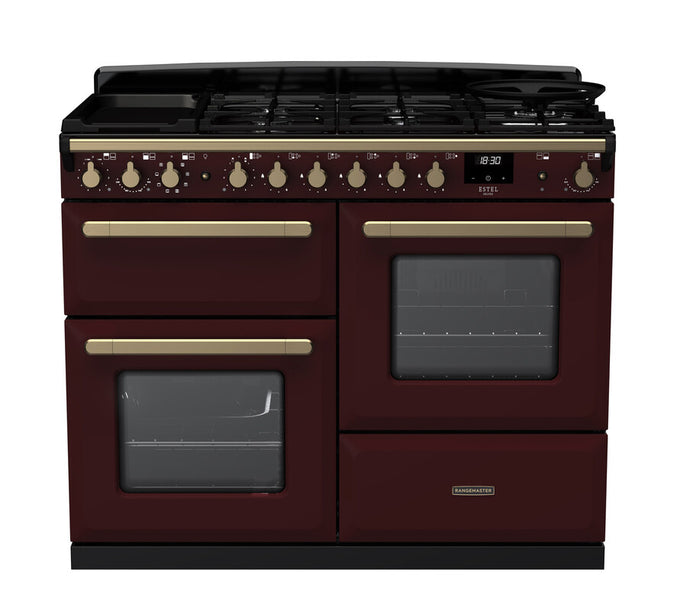 Rangemaster Dual Fuel Estel Deluxe 110cm Antique Brass Trim - Image 5