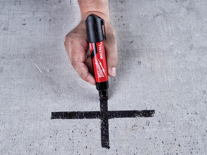 Milwaukee Inkzall Black XL Chisel Tip Marker (1pk) - Image 6