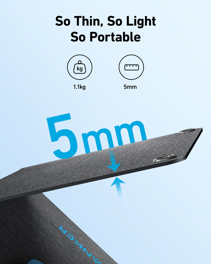 Anker SOLIX PS30 Portable Solar Panel, lightweight and foldable, ideal for outdoor charging – available at Keans Claremorris.