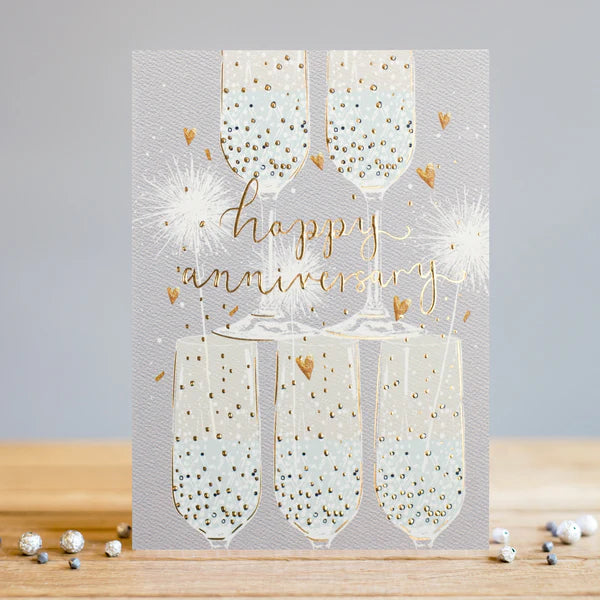 Anniversary Glasses Card - Image 1